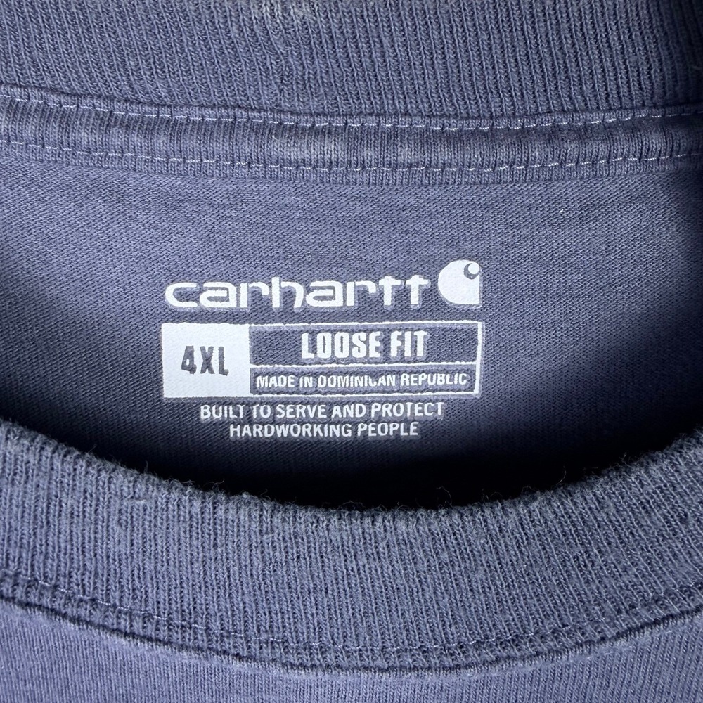 [Lot of 2] Carhartt Pocket T-Shirt Mens 4XL Loose Fit Navy Blue And Yellow - Picture 7 of 9
